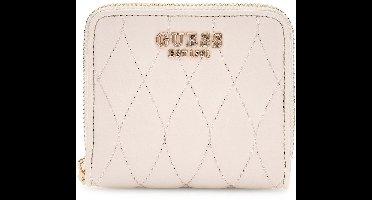 GUESS portemonnee Valla Zip Around Wallet Bone crème