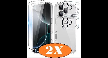 Screenprotector geschikt voor iPhone 17 Pro Max ScreenProtector en Camera lens protector/ Tempered glass - Beschermglas - Glasplaatje - 2+2 stuks