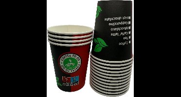 Papieren Koffiebekers – 8 oz (240 ml) – Coffee To Go– 20 x 50 stuks – 1000 wegwerpbekers – Horeca & To-Go