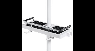 Doucherek - 1 stuk - twee haken - voor 21-25 mm - Wit