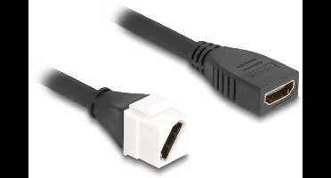 HDMI (diagonaal) Keystone module - HDMI (v) | HDMI2.1 (8K 60Hz + HDR) | wit | 0,20 meter