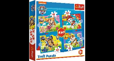 Trefl 4in1 (12, 15, 20, 24) - Running Pupies / Viacom PAW Patrol