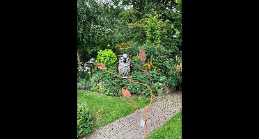 Tuinsteker tak met glazen uil