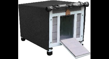 Kattenhuis voor Buiten - Kattenhok Binnen - Kattenbench - Kattenren - Zwart