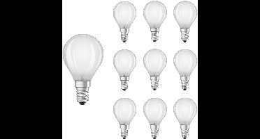 Ledvance LED SST Classic P45 Lamp E14 - 4.8W 470lm 4000K 230V - Mat Glas - Ø45mm - Geschikt voor woonkamers, hallen, armaturen met mat glas - 10 stuks