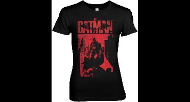 Batman Sketch City Girly Tee Damen T-Shirt Black-S