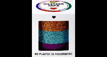folia deco plakband Glitter-Tape, koper/turquoise/violet