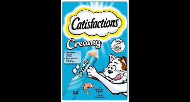 Catisfactions Creamy 4x10 g - Kattensnack - Zalm - 1ST