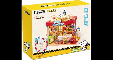 Pantasy Snoopy Birthday Party - Bouwbare klok en feesttafel - Cadeau-doos