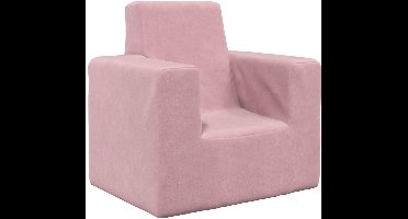 vidaXL - Kinderbank - zacht - pluche - roze