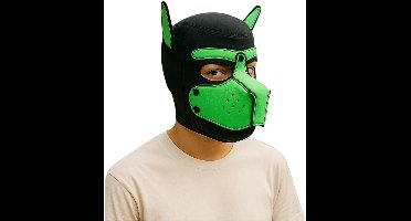 Hondenmasker Groen – Cosplay Masker voor Volwassenen – Verstelbaar – Kinky Pleasure® – Puppy Roleplay Masker