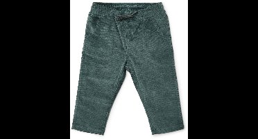 Little Dutch – Ribbroek – katoen met stretch – jongens – maat 80 – groen – Forest Friends