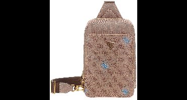 GUESS slingtas Milano Crossover Beige / Blue Lichtbruin