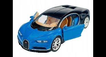Welly Bugatti Chiron Metaal Model Auto 1:34 Blauw