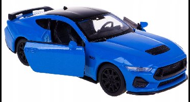Ford Mustang GT 2024 Modelauto Welly 1:34-39 Blauw Metaal