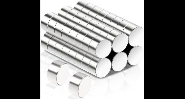 magneten - 2x1 mm - 50 stuks - kleine - sterk - ronde - neodymium - zilver