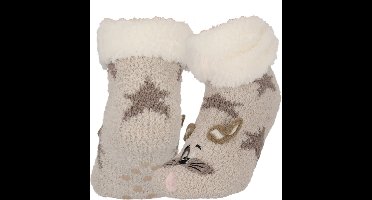 Apollo - Jongens - Fleece - Antislip - Huissokken - Hond - Maat 25/30