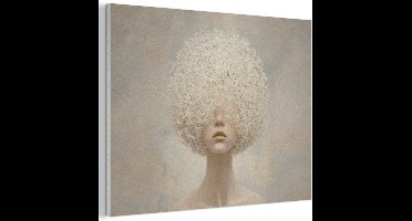 Akoestisch wandpaneel 100x70 cm - Vilt schilderij Dromerig - Beige - Paardenbloemzaadjes - Akoestische panelen - Geluidsdempende wanddecoratie - Geluidsisolatie woonkamer - Muurdecoratie geluidspanelen