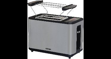 OCEAN OCTO9002DX - Broodrooster - 2 Sleuven - Opwarmrek - 825W - RVS