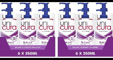 Unicura Handzeep Pomp Balance 12 x 250ml - Voordeelverpakking