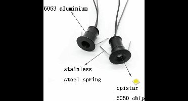 Mmgoqqt - Zwarte 9-delige 12V 1W mini LED inbouwspot voor keuken-trap-kasten-gangen-doe-het-zelf verlichting- warm wit-vitrines-kleine plafonds-IP65 3000K (120掳 warm wit)