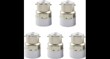 Mmgoqqt 5 Stuks - B22 Naar E14 Lamphouder Adapter Fitting Converter - Koperen Contactringen - Veilige Stroomverbinding