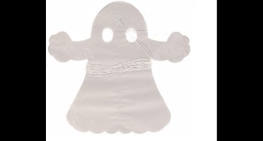 Halloween slinger spook wit 18 cm hoog 19 cm lang