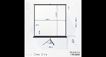iggual PSITS180 100" 1:1 Zwart, Wit projectiescherm