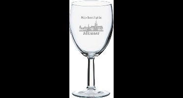 Gegraveerde wijnglas 24,5cl Alkmaar