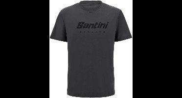 Santini Logo T-shirt Met Korte Mouwen Grijs XL Man,Vrouw