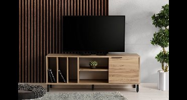 Asir tv-kast - televisiemeubel - eiken – 140 x 55 x 40 cm