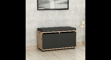 Asir - Schoenenkast - Okkernoot - 80 x 35 x 42 cm