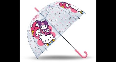 Hello Kitty transparante bell-paraplu – 46 cm – kinderparaplu