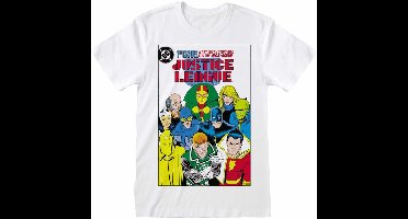 Dc Comics Justice League - Comic Cover T-Shirt White-S