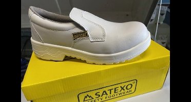 Professionele Zorg- & Horeca Werkschoen Instapper Wit S2 - Antislip & Waterafstotend - Ademend en Lichtgewicht - Uniseks - Maat 46