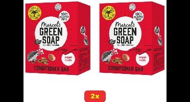 Marcel's Green Soap Conditioner Bar Argan & Oudh - 2x60 gram voordeelverpakking