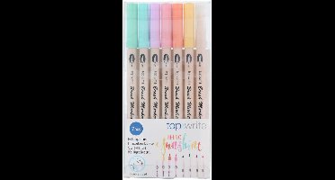 Viltstiften/Brushpennen Dubbelzijdig, 7st.