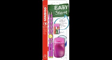Stabilo schoolset gemakkelijk potlood S, voor linkshandigen, roze.