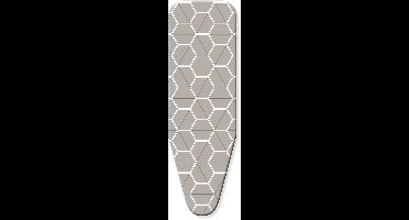 D&L Strijkplankhoes 5 Laags - Maat C - Voor een breedte van 30 tot 52cm en lengte van 126 tot 140cm - Grijs Honing