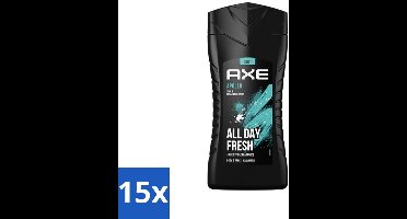 15 x Axe - 3-in-1 Douchegel - Apollo - Sage & Cedarwood - 250 ml - Douchegel - Mannelijke Geur - 3-in-1 - Lichaam En Gezicht - Gezicht En Haar
