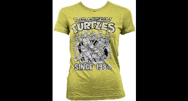 Teenage Mutant Ninja Turtles TMNT Distressed Since 1984 Girly Tee Damen T-Shirt Yellow-L