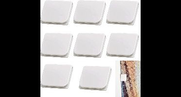 Dolaso 8 stuks douchegordijnclips-zelfklevende gordijnclips-spatwaterdicht-winddicht-geen boren-stopbeveiliging-badkameraccessoires voor overloopdouches