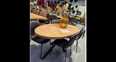 Eettafel Sophie HPL mangohout ovaal 160x90 cm - Naturel