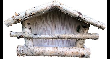 Dutchlander Vogelvoedertafel – Muurbevestiging – Berkenhout – 39x19x24 cm