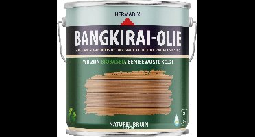 Hermadix Bankirai olie 2,5 liter inc. blokkwast