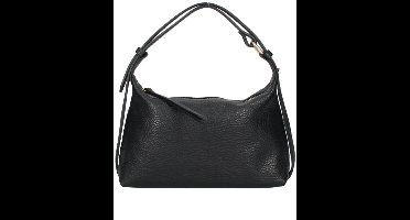 Zwarte Leren Schoudertas Ruby - Leer Crossbody Tassen - Verstelbaar Hengsel Meerdere Lengtes - Trendy Dames Tassen - Zwart