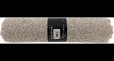 Unique Living - Vinyl - Tafelloper Op Rol - Kantmotief – 50 cm x 20 meter – Afwasbaar - Cremé