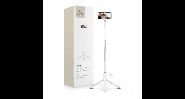 Tech-Protect L09S Selfie Stick Statief Wit - Bluetooth Afstandsbediening