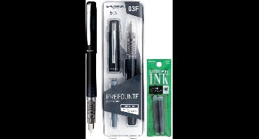 Platinum - Preppy - Prefounte Vulpen - Fine - Graphite Blue - Met Groene vullingen