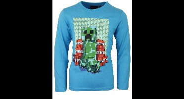 Minecraft T-shirt Longsleeve. Maat 152 cm / 12 jaar.